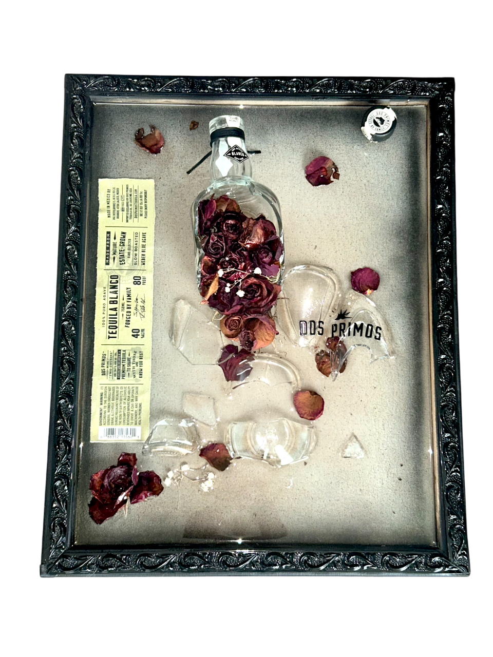 Agave & Roses | Broken Bottle Wall Art