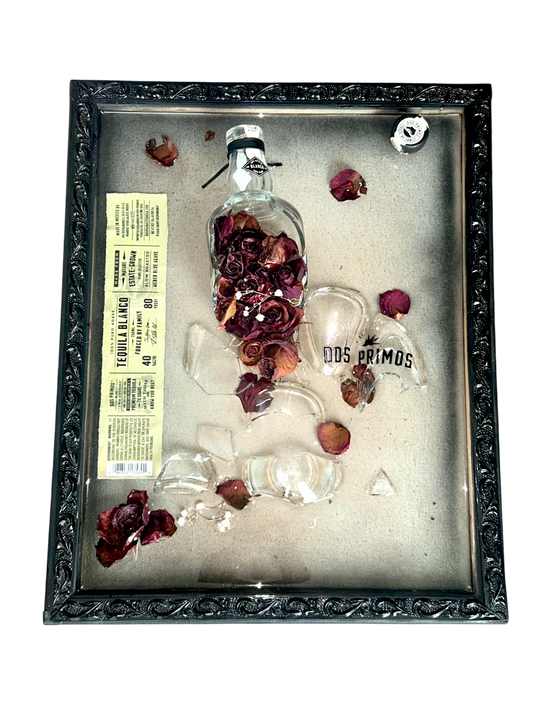 Agave & Roses | Broken Bottle Wall Art